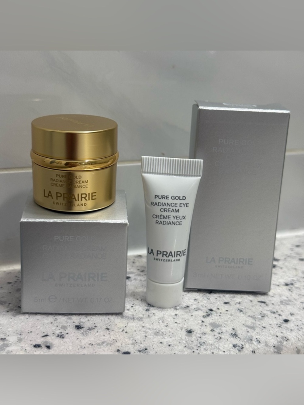 LA PRAIRIE - Pure Gold Series Miniatures - Face Cream 5ml + Eye Cream 3ml